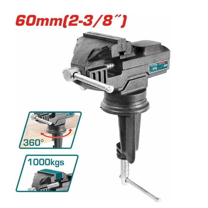 TOTAL Μέγγενη Περιστρεφόμενη Πάγκου 60mm THKITH2601