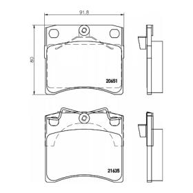 MINTEX Τακάκια Φρένων Μπροστά για Volkswagen MDB1822