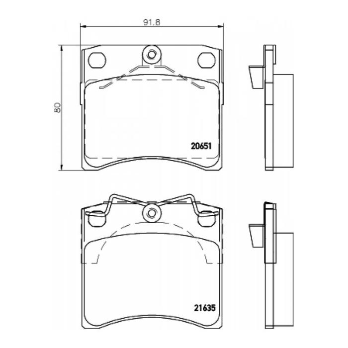 MINTEX Τακάκια Φρένων Μπροστά για Volkswagen MDB1822