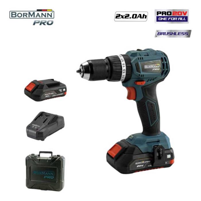 BORMANN PRO Δραπανοκατσάβιδο Compact Μπαταρίας 20V 2 x 2Ah BBP5144 Brushless 40Nm 078968