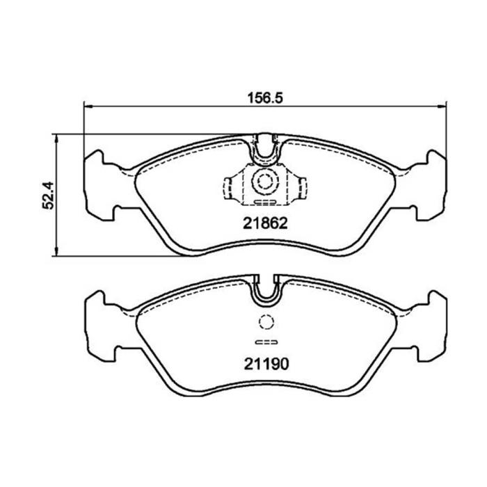 MINTEX Τακάκια Φρένων Μπροστά για Chevrolet Daewoo Opel Vauxhall MDB1889