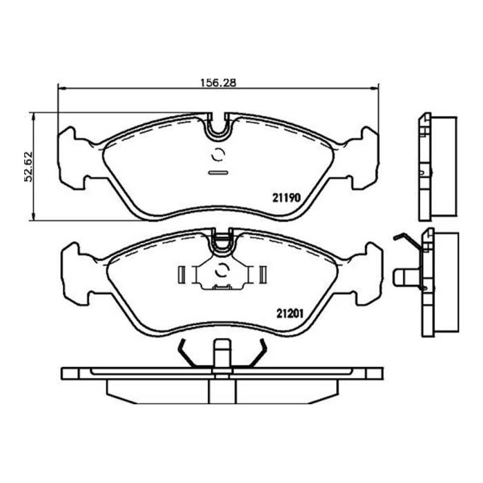 MINTEX Τακάκια Φρένων Μπροστά για Chevrolet Daewoo Opel Vauxhall MDB1386