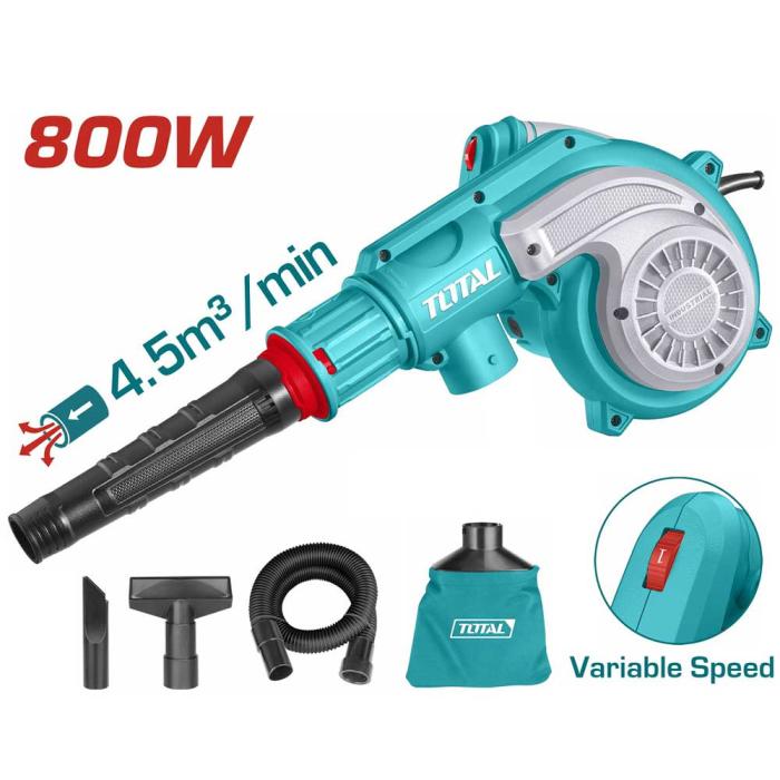 TOTAL Ηλεκτρικός Φυσητήρας Αναρροφητήρας 800W TB8036