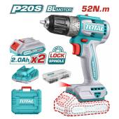 TOTAL Δραπανοκατσάβιδο Μπαταρίας 20V 2 x 2Ah 52Nm TDLI20453