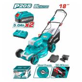 TOTAL Μηχανή Γκαζόν Μπαταρίας 46cm 2 x 20V με 2 Μπαταρίες 5Ah και Φορτιστή TLMLI20182