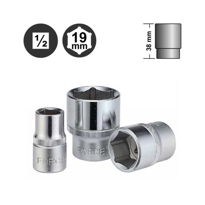 FORCE Καρυδάκι 1/2" 19mm Εξάγωνο 54519