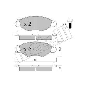 METELLI Τακάκια Φρένων Μπροστά για Peugeot 22-0254-1