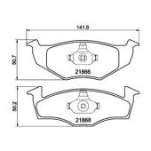MINTEX Τακάκια Φρένων Μπροστά για Skoda Seat Volkswagen MDB1805