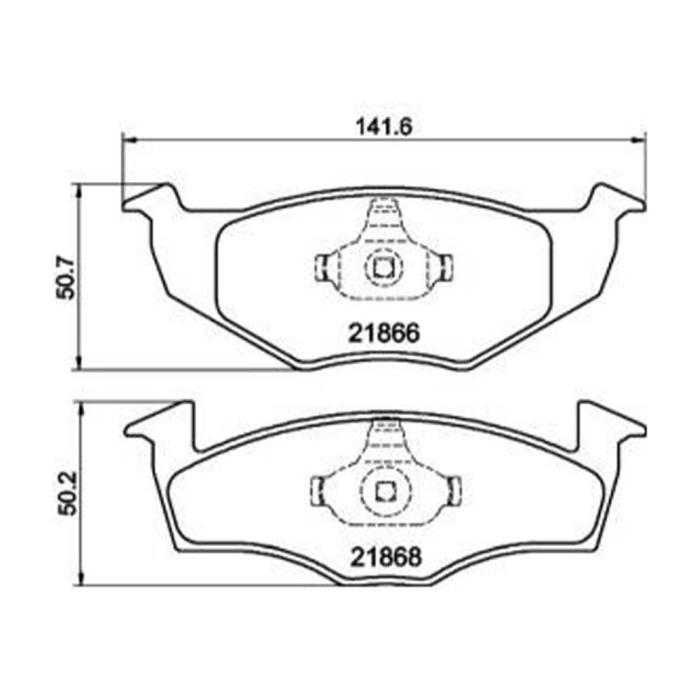 MINTEX Τακάκια Φρένων Μπροστά για Skoda Seat Volkswagen MDB1805