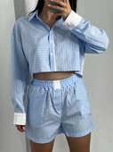 BLUE SET SHIRT