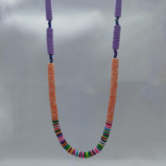 Κολιέ Γυναικείο Ananna με Πολυμερικό multicolor SalmonPurple