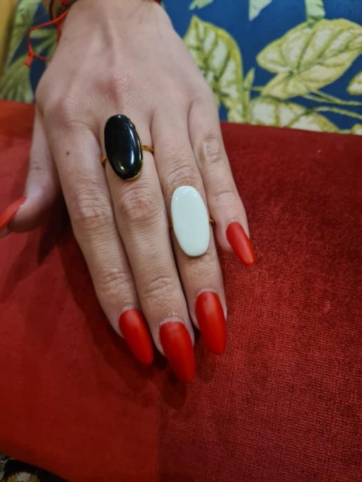 Ατσάλινο Δαχτυλίδι Oval Black