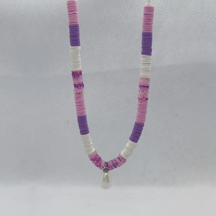 Κολιέ Γυναικείο Ananna με Πολυμερικό Pearl Purple