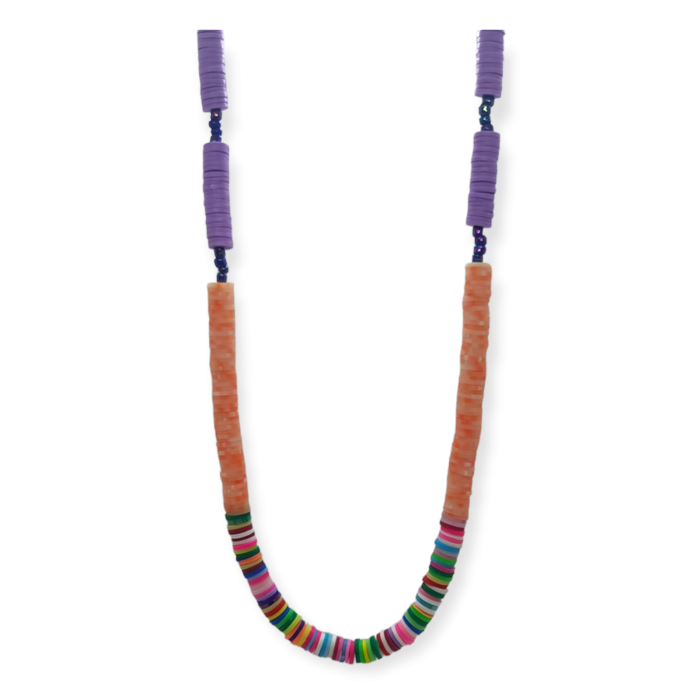 Κολιέ Γυναικείο Ananna με Πολυμερικό multicolor SalmonPurple