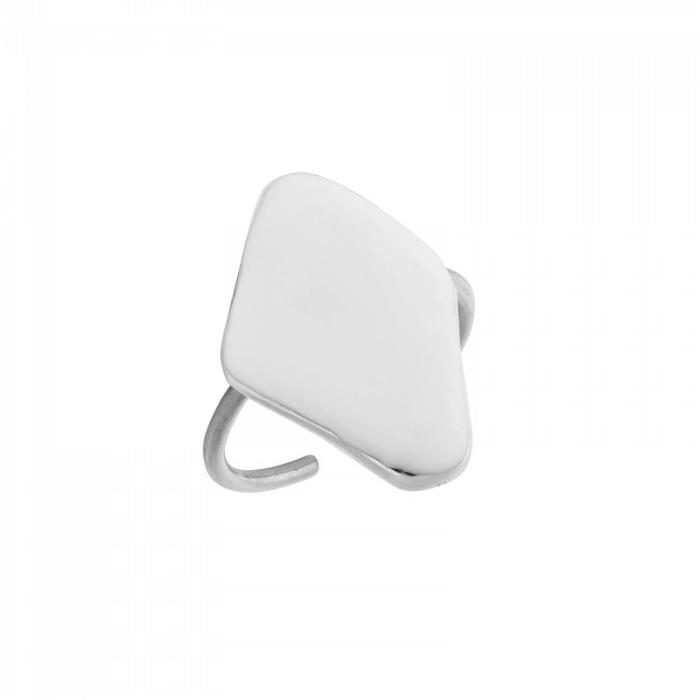 Ατσάλινο Δαχτυλίδι White Polygon