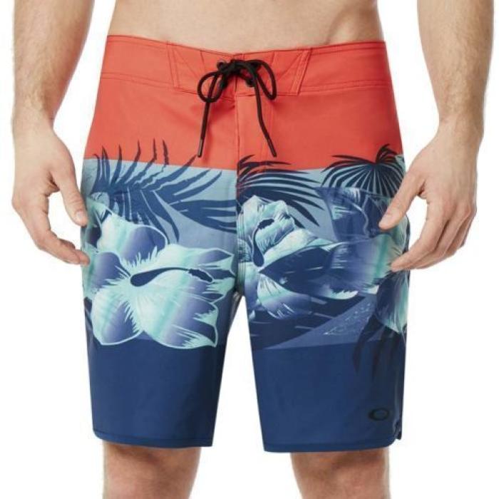 BOARDSHORTS OAKLEY FLOWER BLOCK SEAMLESS 19'' FIRE RED