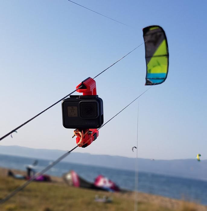 ΒΑΣΗ ACTION CAMERAS ΓΙΑ KITESURF KITE LINE MOUNT GREEN