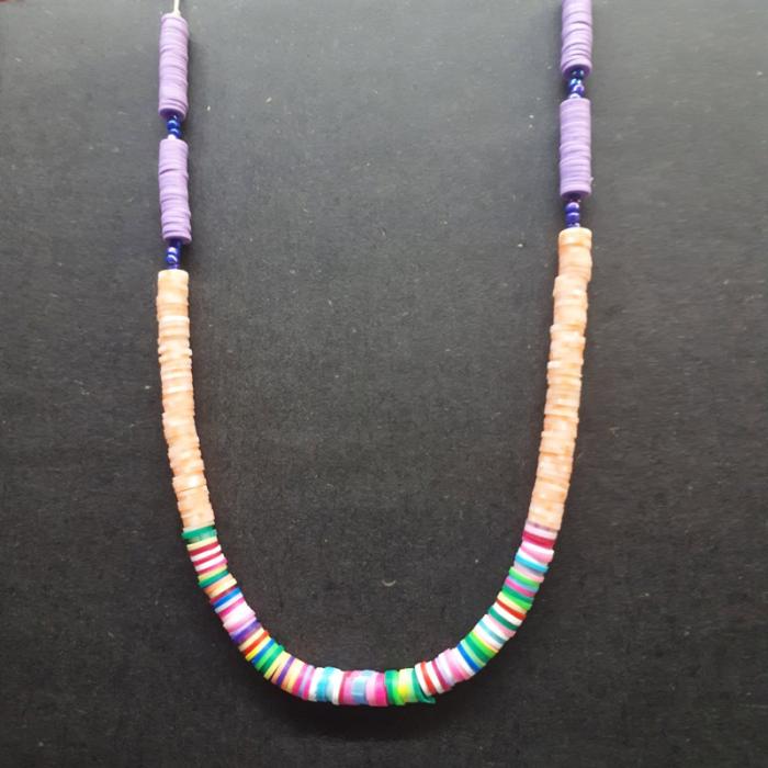 Κολιέ Γυναικείο Ananna με Πολυμερικό multicolor SalmonPurple