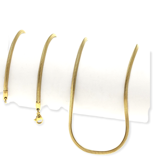 ΑΤΣΑΛΙΝΗ ΑΛΥΣΙΔΑ ΛΑΙΜΟΥ UNISEX SNAKE TRIANGLE 2.5MM