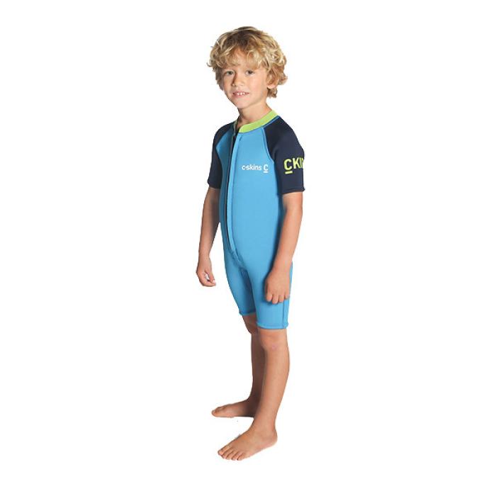 ΣΤΟΛΗ ΘΑΛΑΣΣΗΣ ΜΟΝΟΣΟΡΤΣ ΠΑΙΔΙΚΗ C-SKINS C-KID BABY SHORTI CYAN/NAVY/LIME 3/2MM