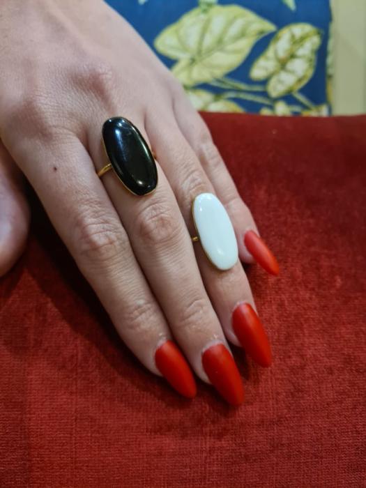 Ατσάλινο Δαχτυλίδι Oval Black