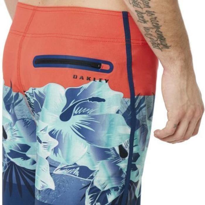 BOARDSHORTS OAKLEY FLOWER BLOCK SEAMLESS 19'' FIRE RED