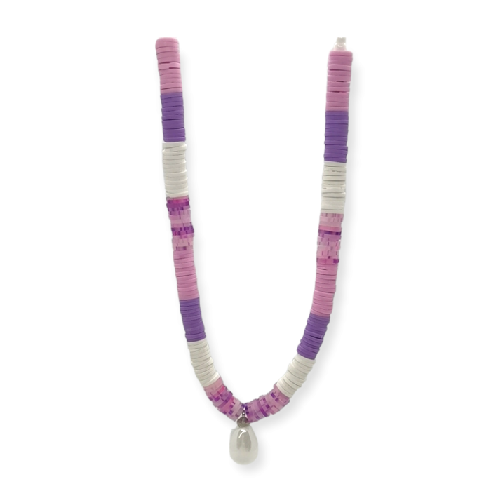 Κολιέ Γυναικείο Ananna με Πολυμερικό Pearl Purple