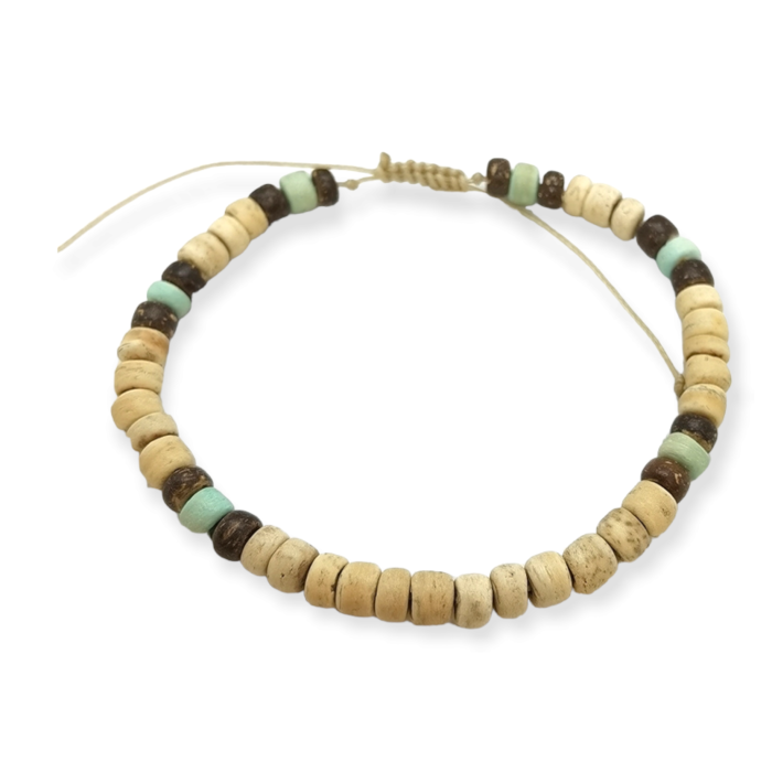 Βραχιολι Unisex Ananna Ξύλινο Coconut Beige