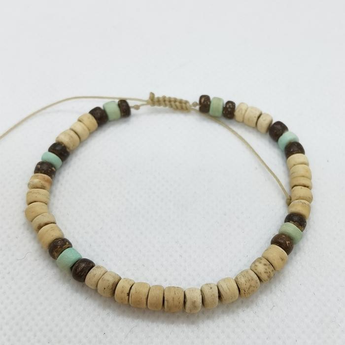 Βραχιολι Unisex Ananna Ξύλινο Coconut Beige
